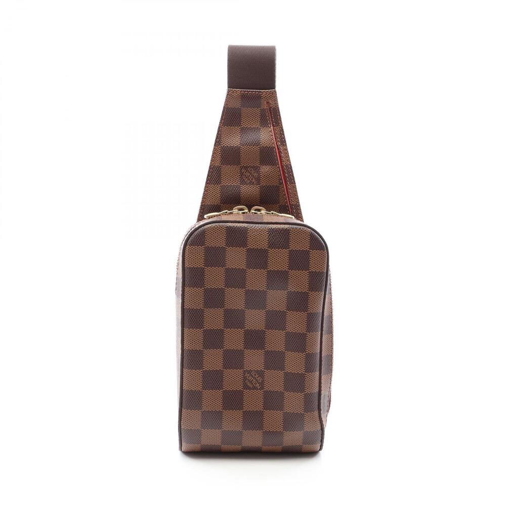 Louis Vuitton Geronimos Damier Waist Bag Body Canvas Ebene Brown